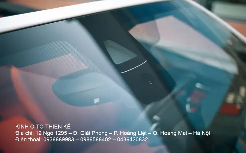 Windshield sensor being inspected