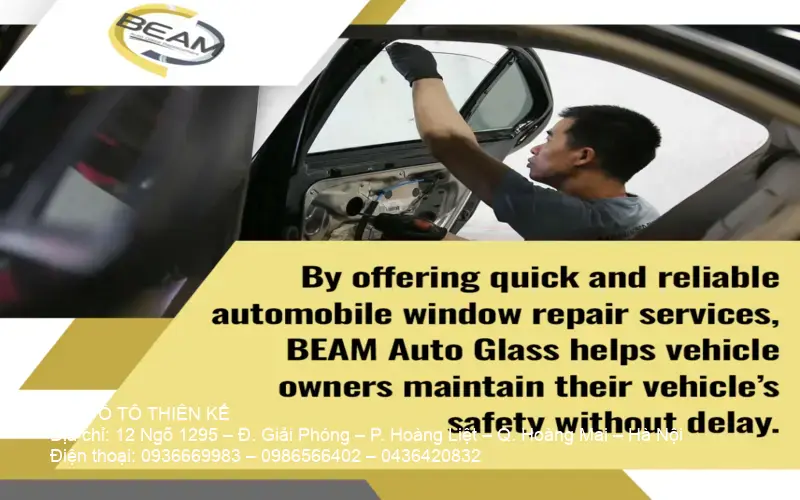 Blue and white Beam Auto Glass logo