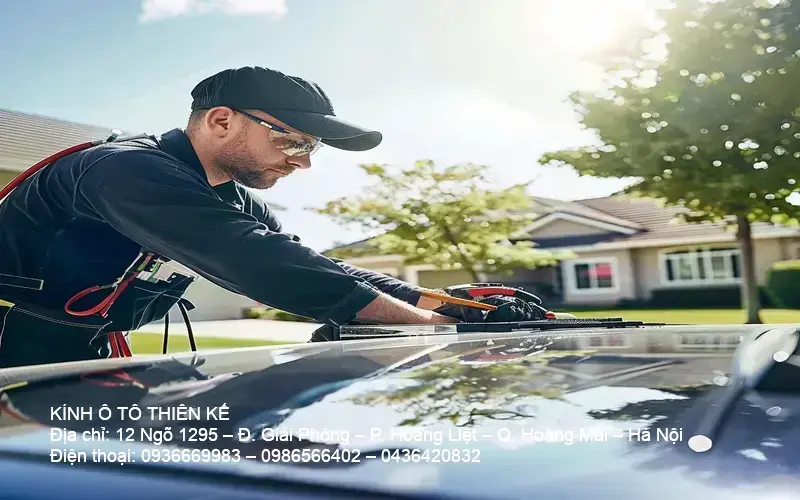 kính chắn gió ô tô bị vỡ cần thay mới