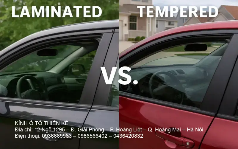 Comparison of laminated and tempered car windows