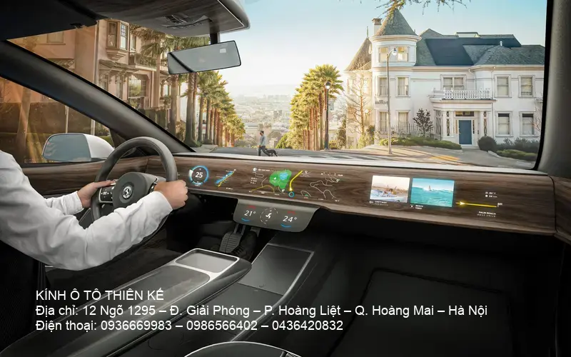 Transparent in car display