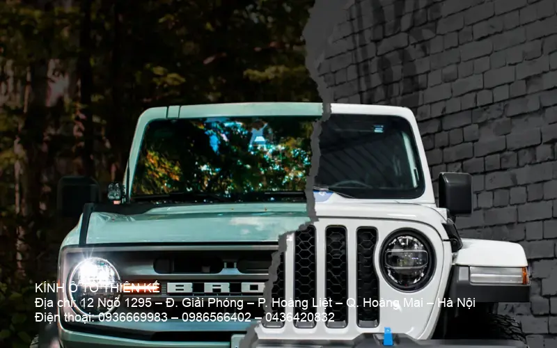 Jeep Bronco with front shield