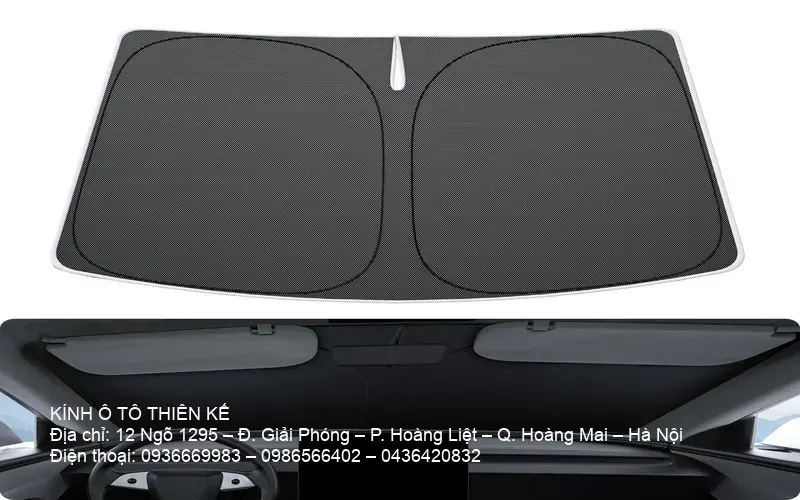 Tesla black nylon windshield sunshade