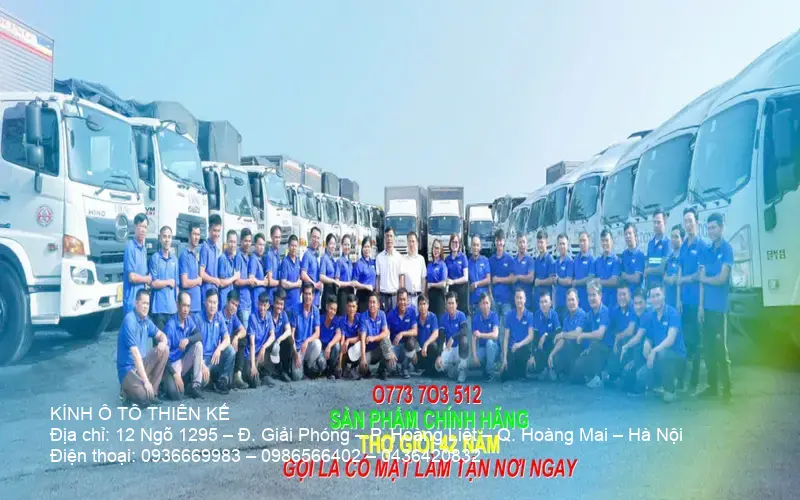 Car windshield being installed