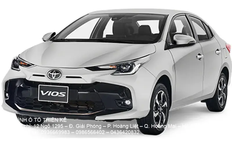 Toyota Vios shown in bright maroon color