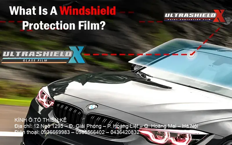 Applying protection film on windshield