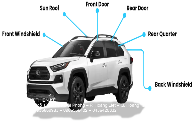 Bảng báo giá kính ô tô chính hãng mới nhất 2026 trên màn hình website