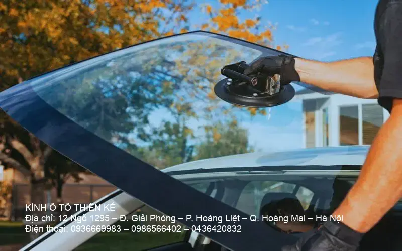Car with replaced windshield Car with replaced windshield