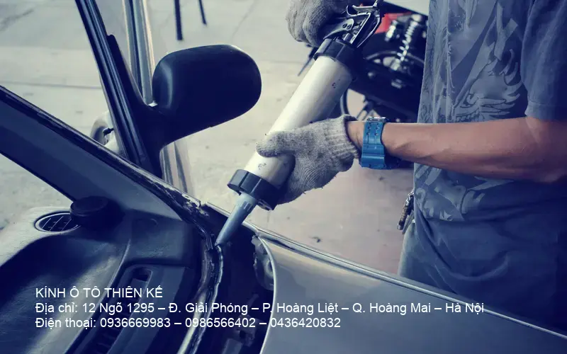 Clear adhesive for automotive use