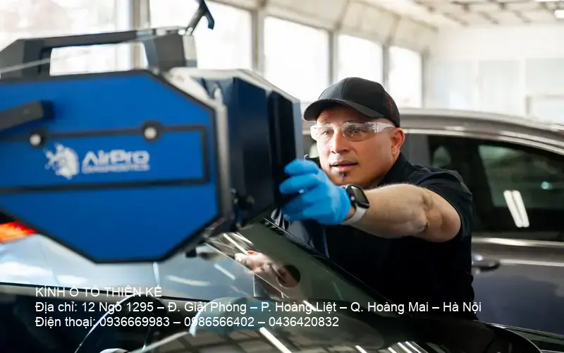Thiết bị cân chỉnh kính ô tô hiện đại, đảm bảo an toàn xe
