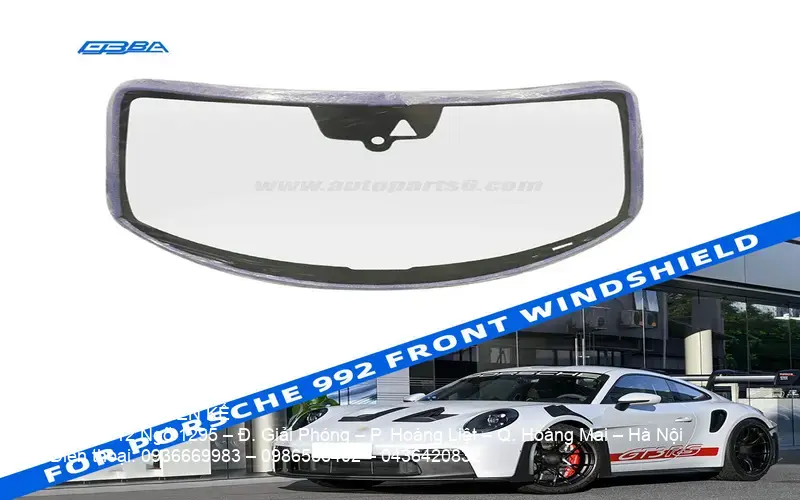 Porsche windscreen glass display