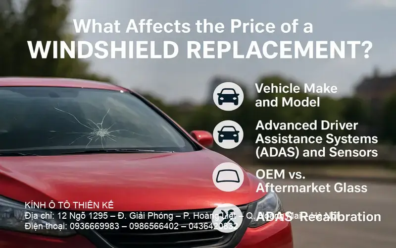 Windshield replacement price factors illustration Windshield replacement price factors illustration