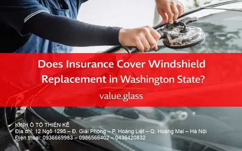 Technician replaces car windshield