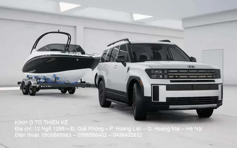 Hyundai SantaFe 2026 phiên bản mới màu xanh ngoại thất