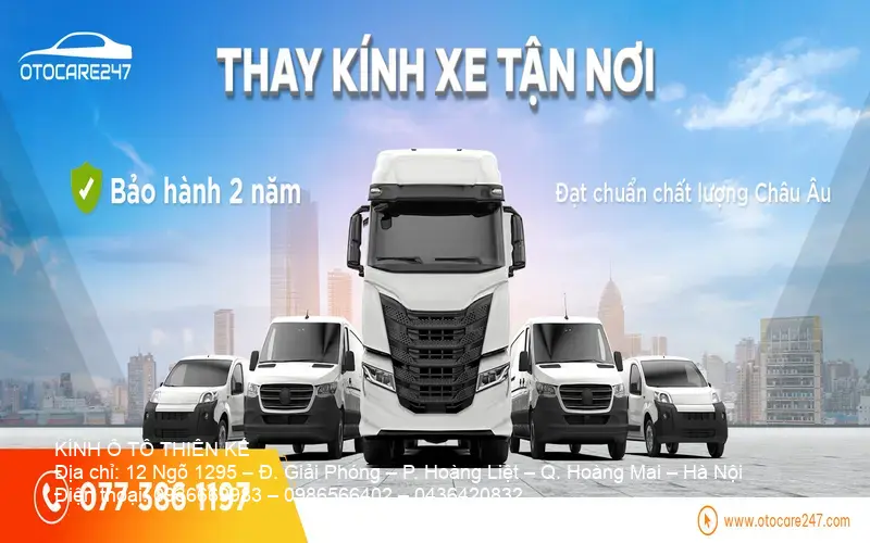 Dịch vụ thay kính xe khách giường nằm uy tín tại Hà Nội và TP.HCM