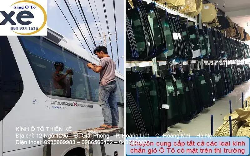 Kính chắn gió xe khách giường nằm đạt tiêu chuẩn an toàn cao