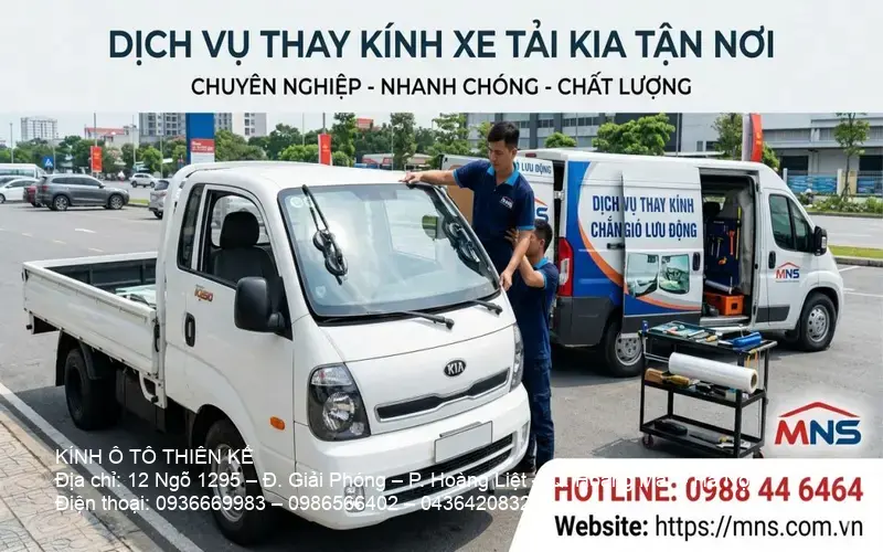 Thay kính xe Kia tận nơi Hà Nội