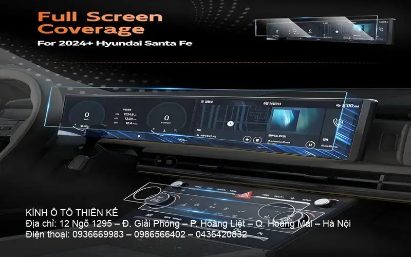 Kính lái chính hãng thay thế cho xe Hyundai SantaFe